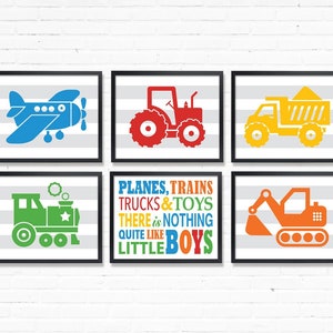 Transportation Wall Art Printable SET OF 6 8x10 and 11x14 Prints for ...