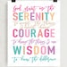 Serenity Prayer Printable Wall Art, God Grant Me the Serenity Courage ...