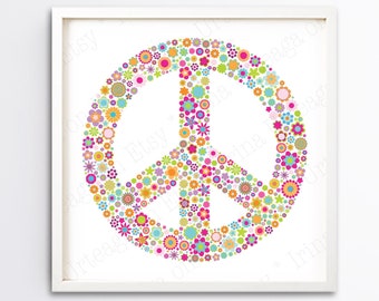 Peace Sign Poster - Etsy