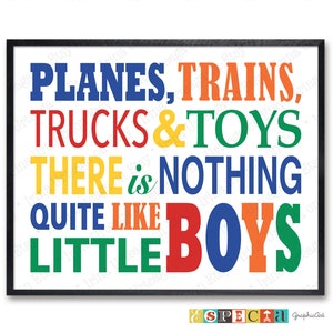 Printable Wall Art For Diy Toddler Boy Room Decor Planes Etsy
