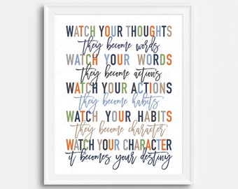 Watch Your Thoughts | Etsy