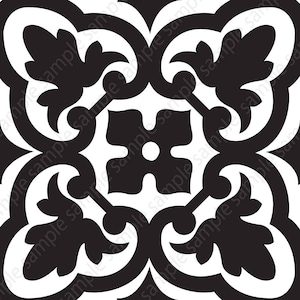 Black White Tiles Printable Wall Art Set of 4 8x8 Geometric Prints ...