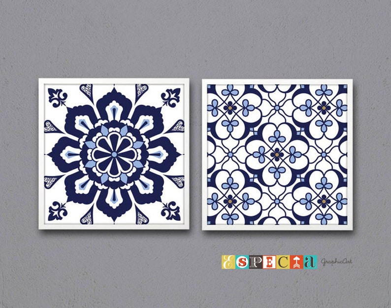 Islamic tiles Digital print PRINTABLE Mosaic tile wall art | Etsy