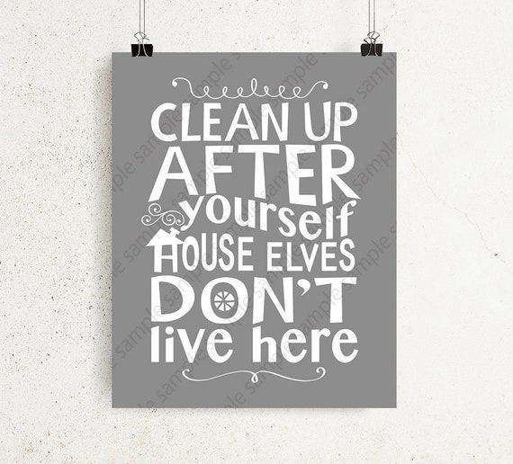 Kitchen rules sign PRINTABLE wall art House cleaning DIGITAL Etsy