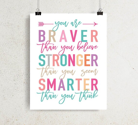 Winnie The Pooh Quote Printable Wall Art For Girls Room Decor Etsy