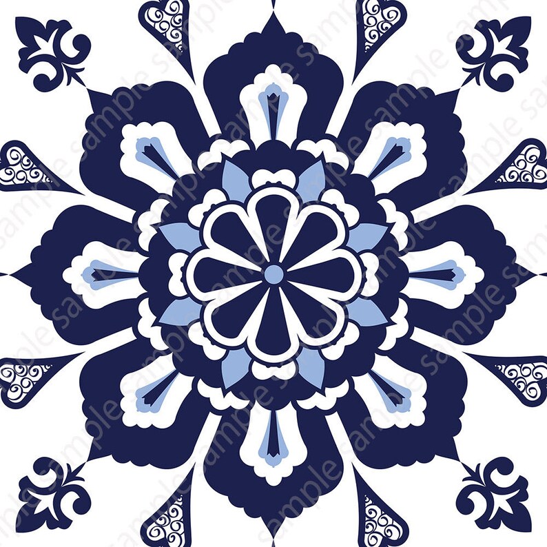 Islamic Tiles Digital Print PRINTABLE Mosaic Tile Wall Art Etsy