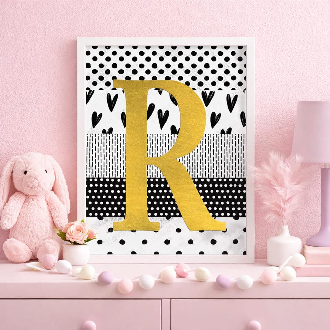 Room Decor With R Initial Wall Art for Girls Room Decor, Letter R (digital Download) - Etsy