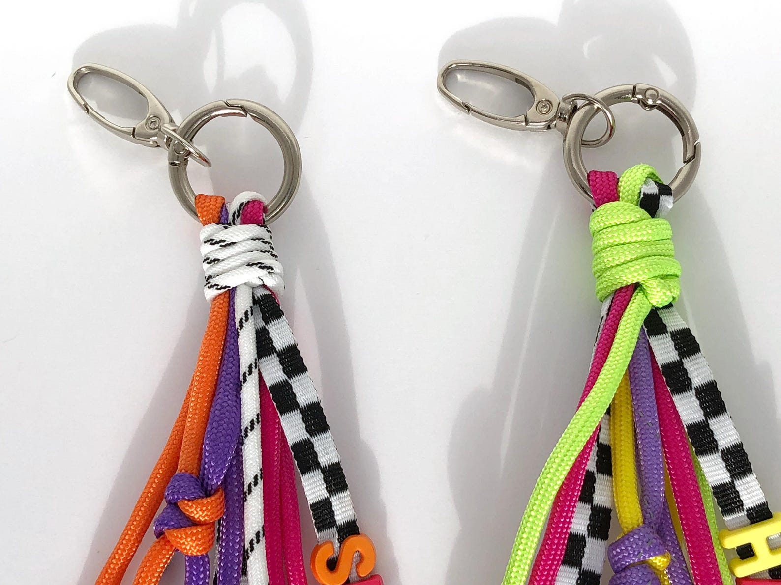 Keychain Y2k Rope Rope Bag Charm Paracord Keychain: Colorful Y2K Beaded Rope Tassels ...