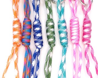 Simple Paracord Keychain Rope Bag Charm, Cord Charms For Purse, Backpack or Handbag decor, Handmade Trendy Bag Accessory with carabiner clip