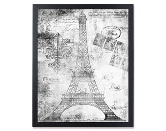Paris printable poster, Digital download Wall art for DIY Home Decor, Vintage style Eiffel tower art print