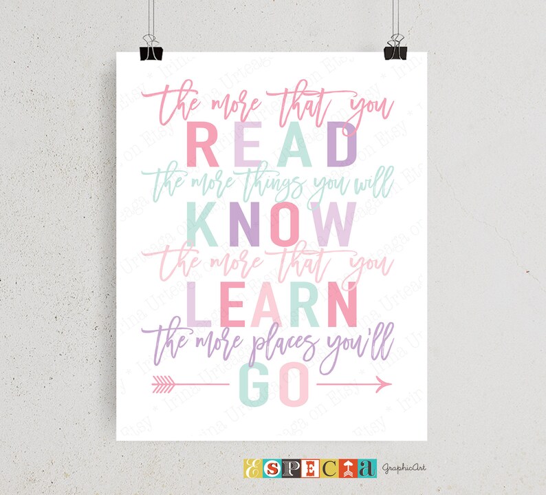 Dr Seuss Quote Printable Wall Art for DIY Girl Room Decor - Etsy