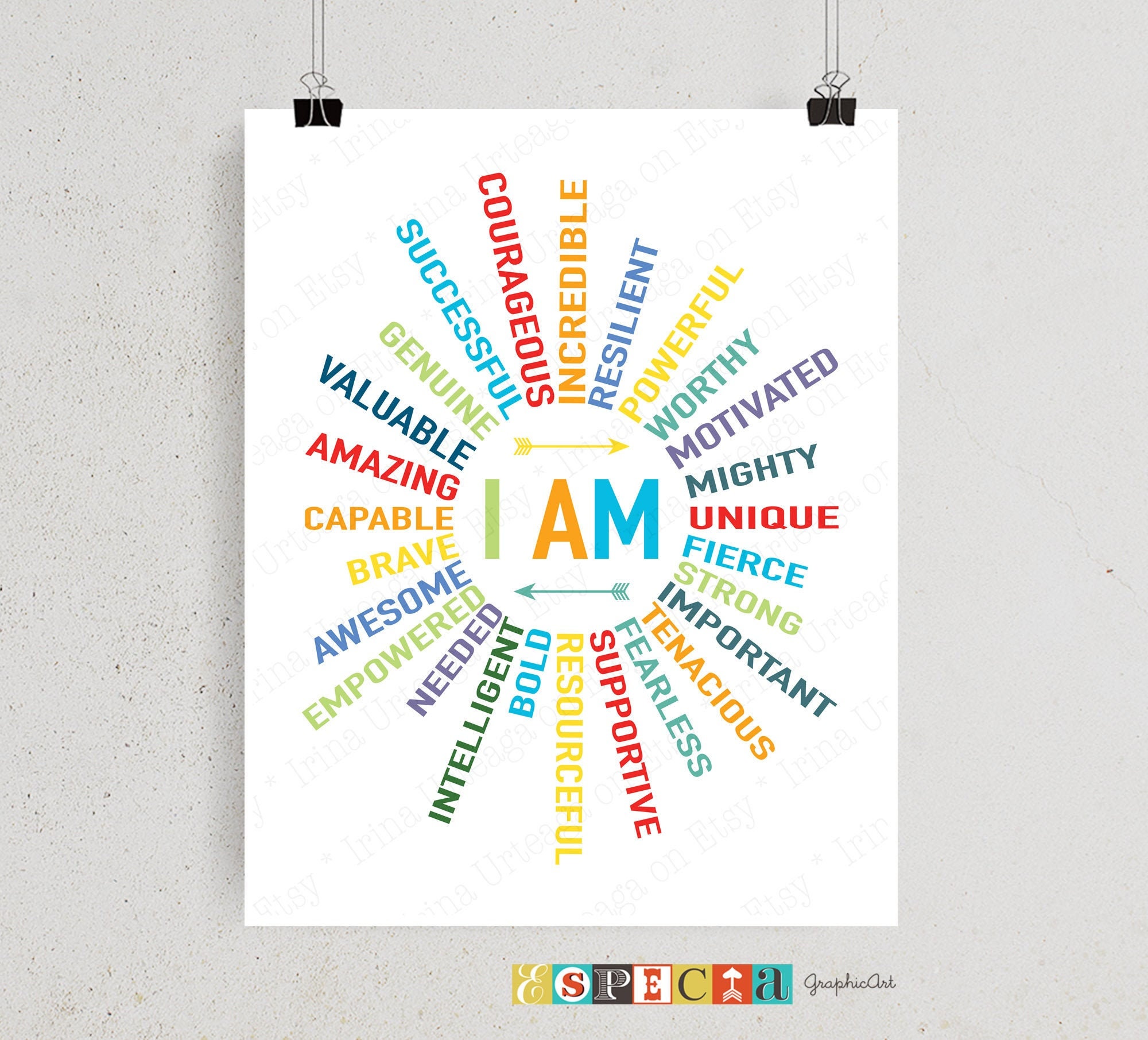 I Am Affirmation Words, PRINTABLE Positive Quotes for Boys Room ...