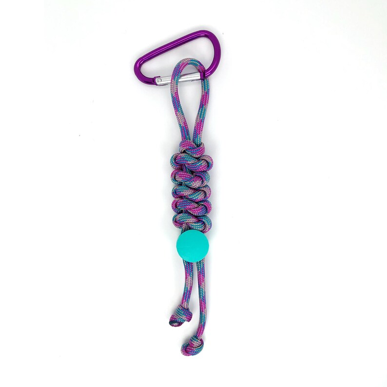 Heart Paracord Bag Charm Keychain – Handmade Braided Rope Keychain With ...
