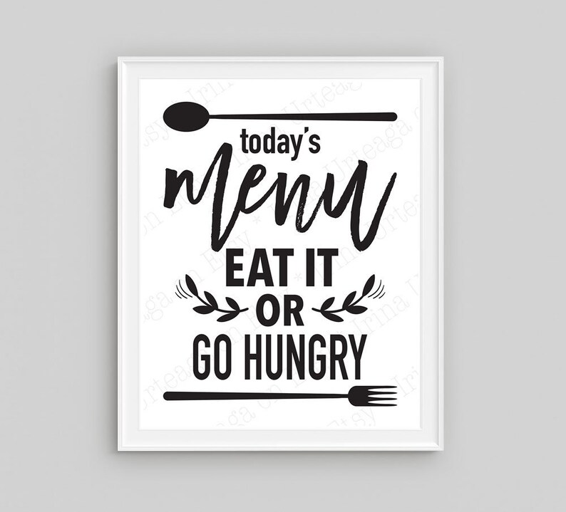 Paid In Full Quotes Everybody Eats Eat it or go hungry Kitchen rules sign printable wall art | Etsy