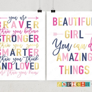 Digital prints for girl room decor printable wall art set of | Etsy