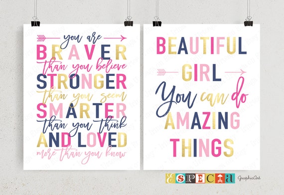 Digital prints for girl room decor printable wall art set of | Etsy
