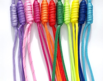 Rope Keychain Paracord Bag Charms: Simple Purse Charm, Pink, Green, Orange, Blue Trendy Colorful Bag Accessory for Bag, Handbag or Backpack