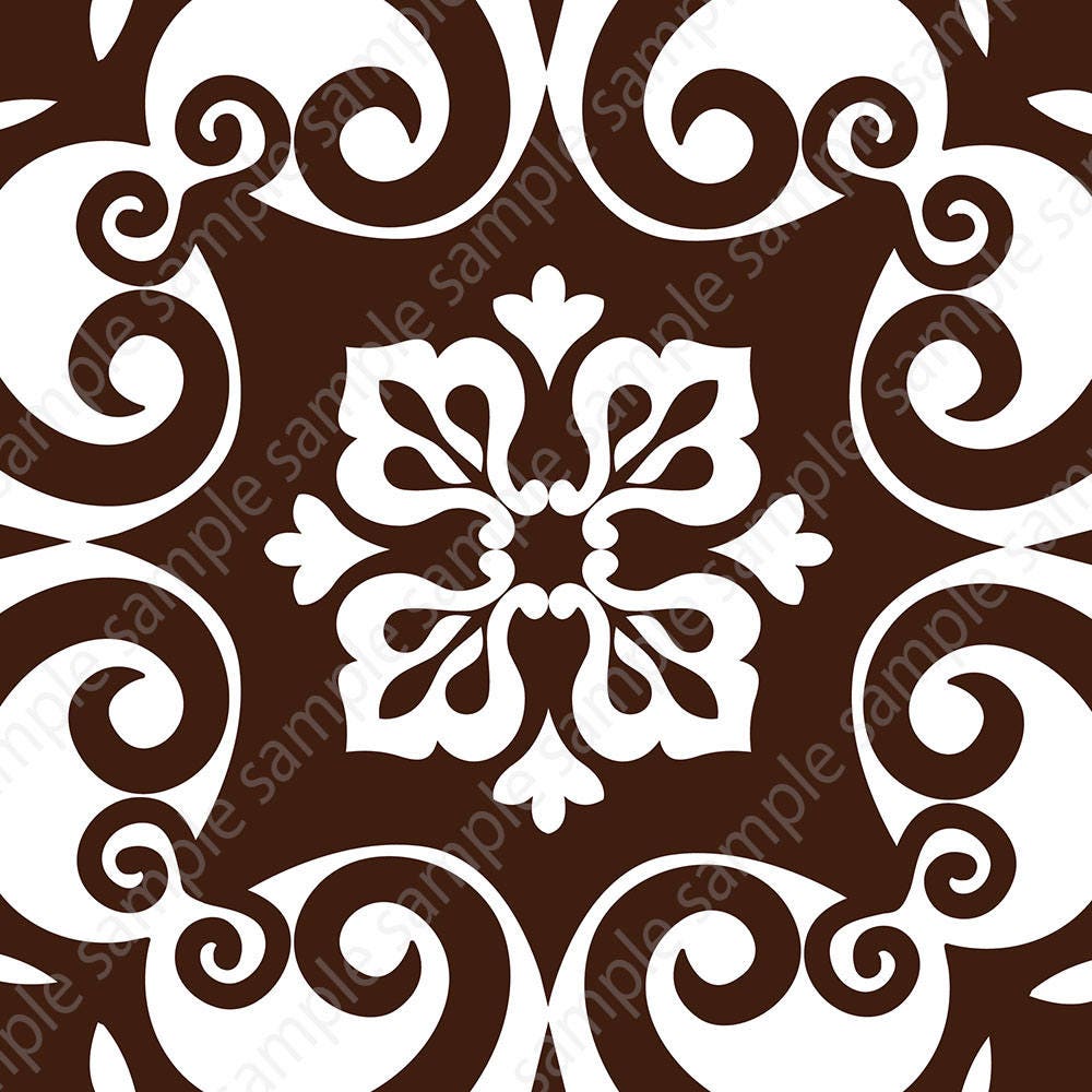 Digital Tiles Mosaic Tile Wall Art Geometric Prints Set of 9 Etsy