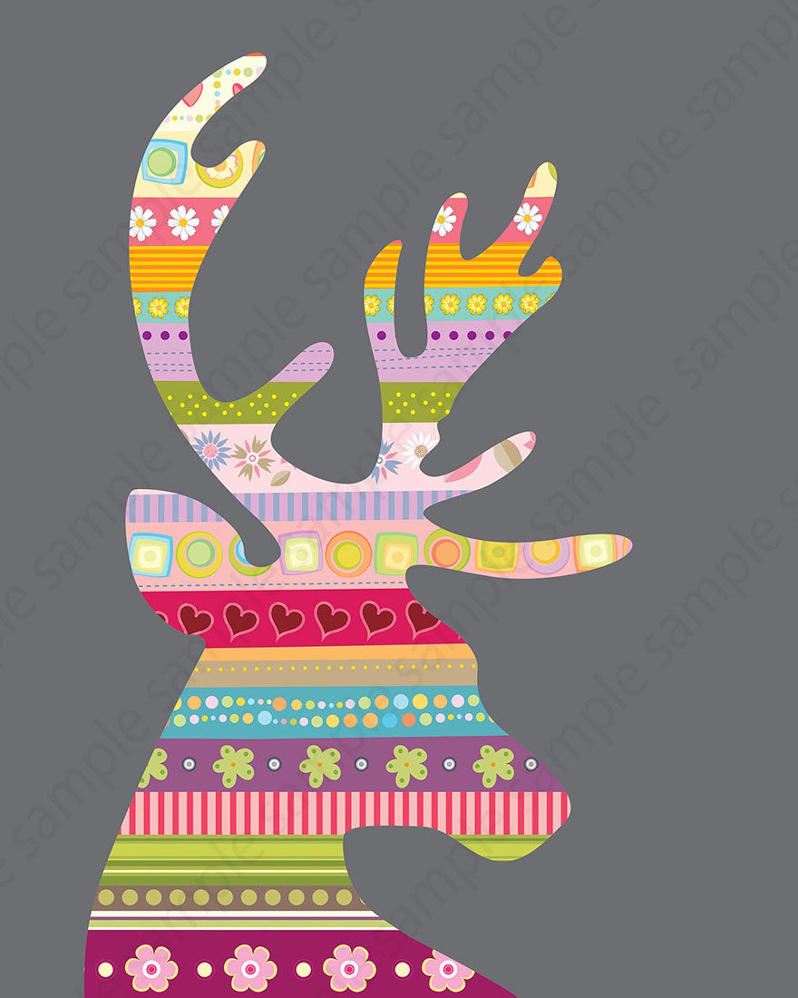 Deer Head Nursery Decor PRINTABLE Wall Art Print for Little - Etsy