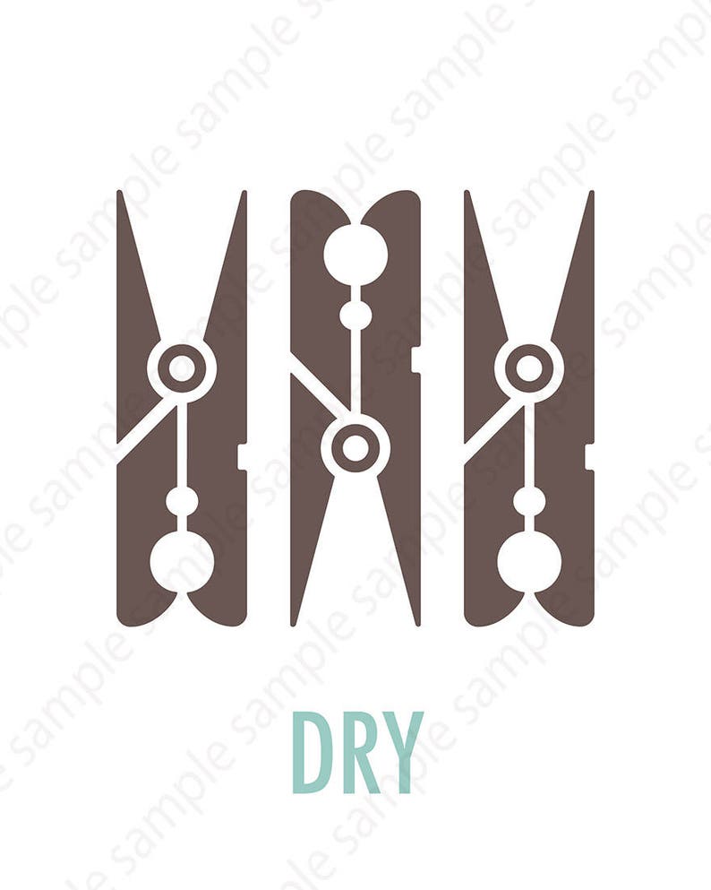 Wäsche Cheat Sheet Icons für Waschküche Dekor druckbare Wand | Etsy