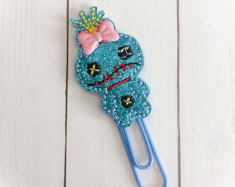 Scrumpy Doll bookmark clip vinyl - party favor - bookmark - childrens gift - princess - planner - hairclip - paperclip - pencil top