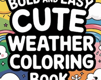 Livro de colorir sobre o clima, fácil e ousado para crianças | Páginas para colorir para imprimir | Desenhos divertidos sobre o clima