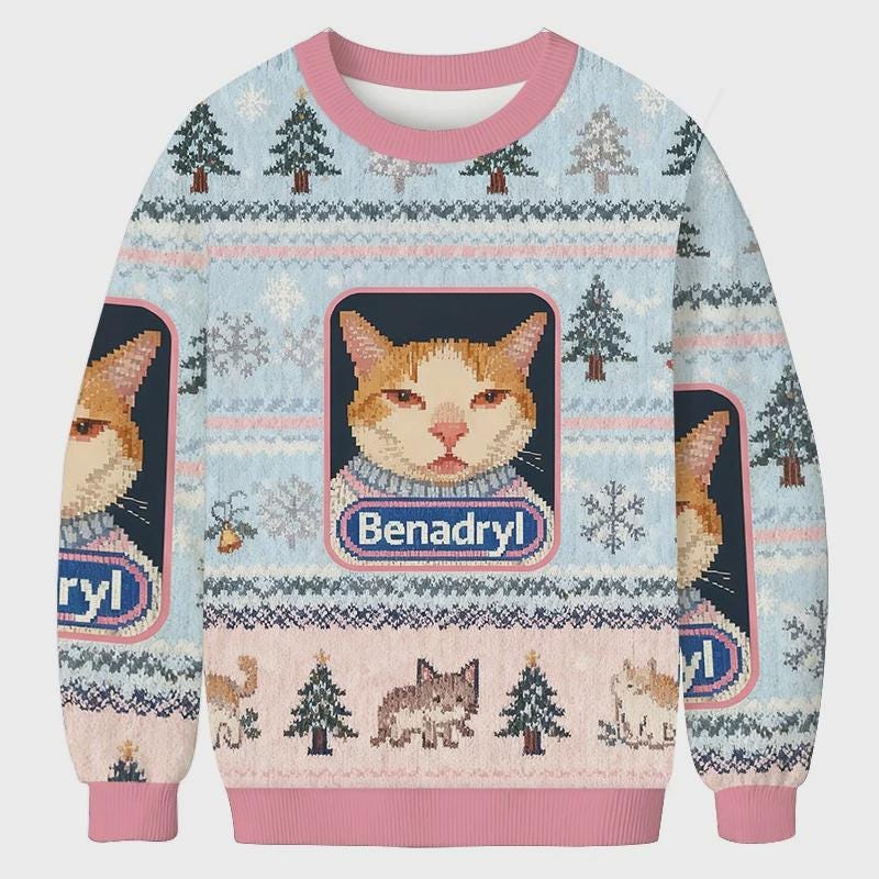 Ugly Christmas Sweater Cat - Etsy