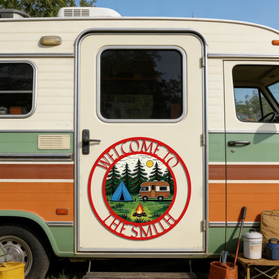 Trampolinme Sign Rv Custom Christmas Camping Signs - RV Decor - Personalized Camper Gifts ...