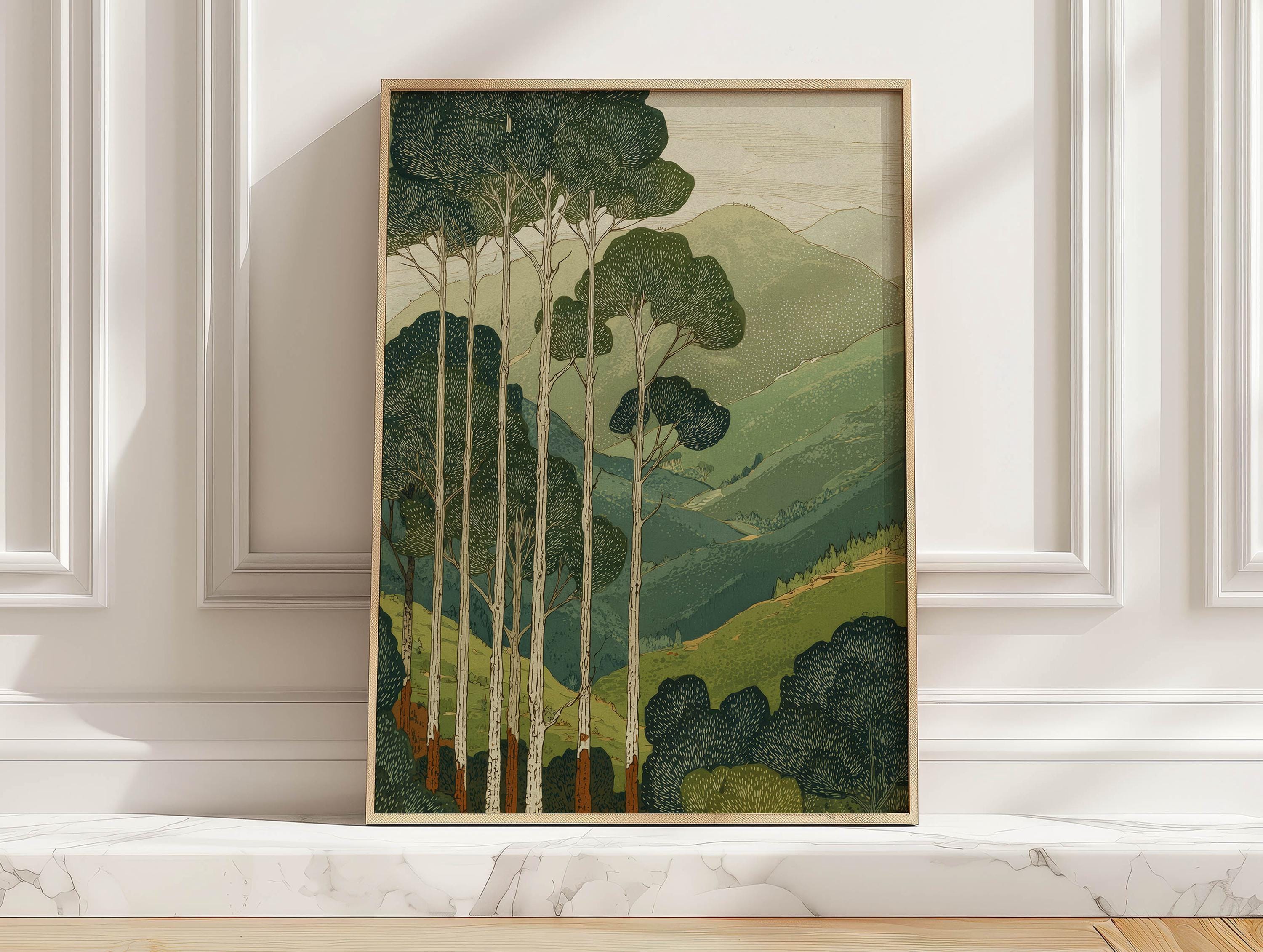 絵画 Forest Hills Forest Hill Poster - Etsy UK