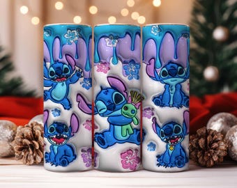 Envoltura para vaso con puntada 3D, sublimación fina de 20 oz (descarga digital)