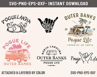 Outer Banks SVG Bundle, Pogue Life Designs (Digital Download)
