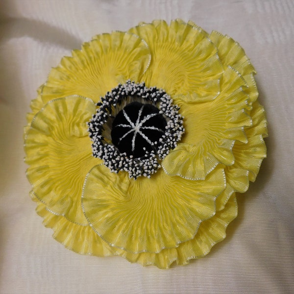 Extra Large Poppy Flower Iron-On Patch – Embroidered Appliqué For Jackets & Bags