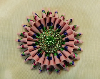 Pink Cocarde Brooch