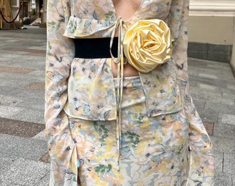 Satijnen rozenriem met zwarte elastische band, tailleceintuur met 3D-bloem, modern bruidsaccessoire, statement roosgordel