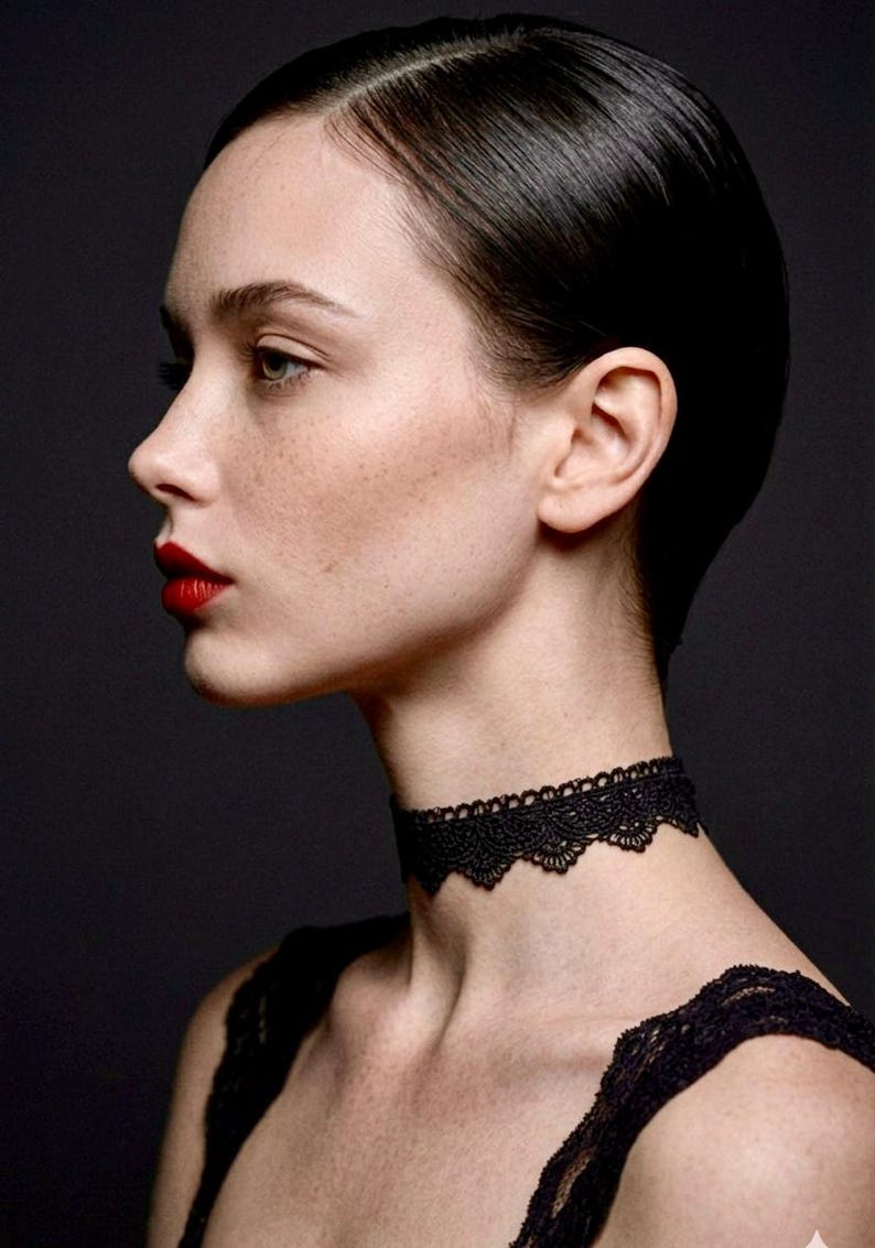 black lace choker