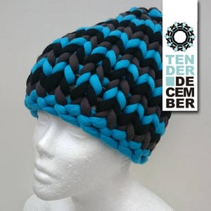 Sombrero de punto gigante, mujer con gorra de invierno, hombre con gorra de invierno, gorra de punto gigante, gorra de invierno negra, gorra de invierno turquesa, gorra cálida, tejido gigante,