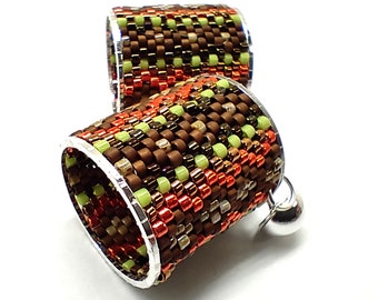 Offene Ohrringe, Röhren Ohrringe, OOAK Ohrringe, Perlenohrringe, elegante Ohrringe, geometrische Ohrringe, Perlenmuster Ohrringe, Baumlege & Tropfen,