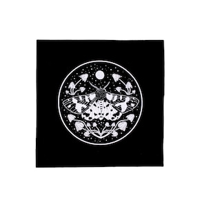 Tiger Moth and Mushrooms Sew On Punk Patch
