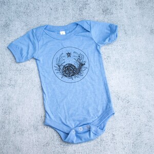 Snail and Star Blue Infant Bodysuit