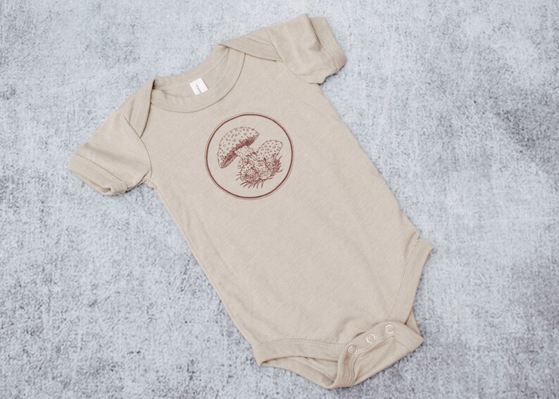 Mushroom Infant Bodysuit image 3