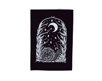 Silver Celestial Snail Sew On Punk Patch