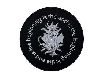 Beginning and End Mouse Screen Printed Black Record Slipmat