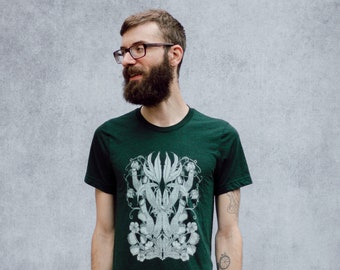 Heathered Evergreen Carnivorous Plants Unisex T-Shirt