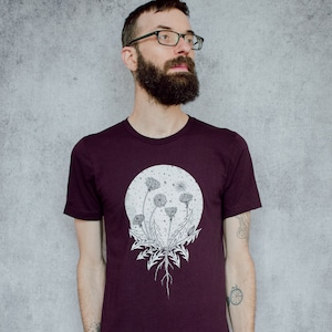 Wishing Moon Plum Screen Printed Unisex Tee