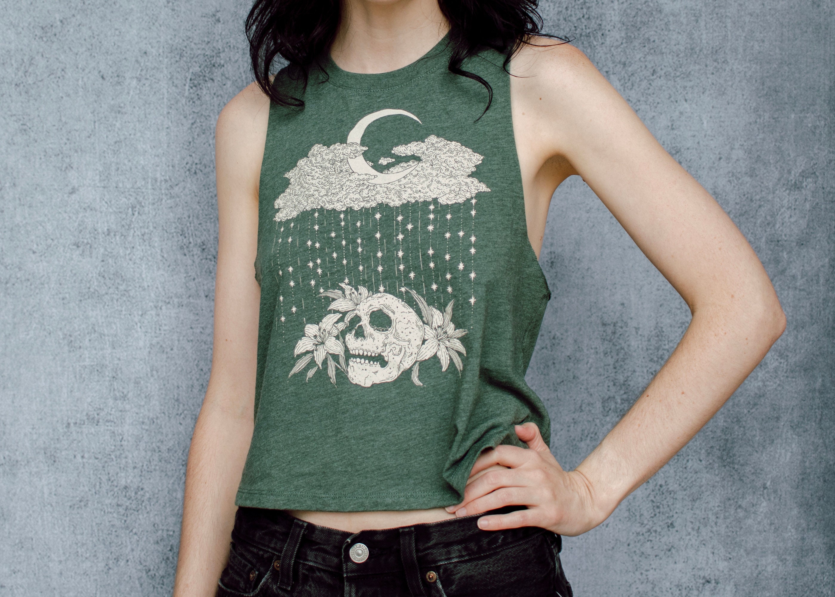 Skull Crop Top - Etsy
