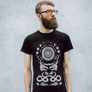 Rabbit Skull Antler Collage Screen Printed Punk Black T-shirt - Etsy