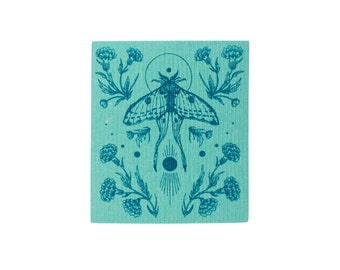 Moth Shrine Mint Swedish Dish Cloth Sponge