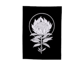 Protea Flower Sew On Punk Patch