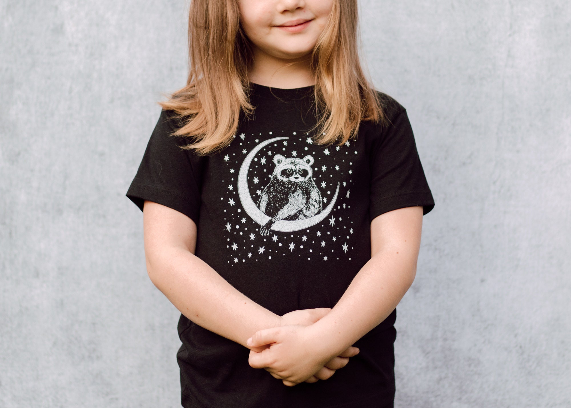 Cute fire racoon kit, cartoon drawing, Ai Generated Art  Kids T-Shirt for  Sale by AC Chidiac