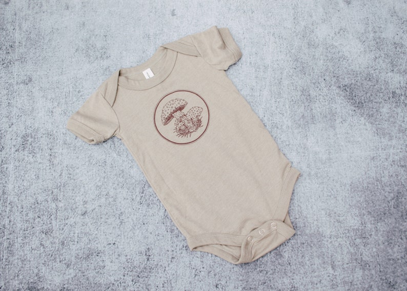 Mushroom Infant Bodysuit image 4